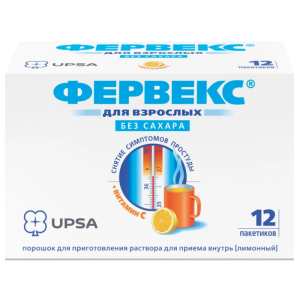 Фервекс пор д/р-ра д/внутр №12 лимон без сахара Купить Фервекс пор д/р-ра д/внутр №12 лимон без сахара