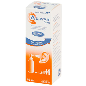 А-Церумен Плюс спрей 40мл Купить А-Церумен Плюс спрей 40мл
