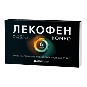 Лекофен Комбо таб ппо 200мг+500мг №6 Купить  Лекофен Комбо таб ппо 200мг+500мг №6