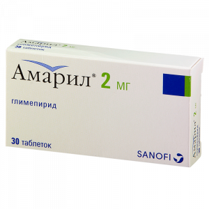Амарил таблетки 2мг №30 (Sanofi-Aventis) Купить Амарил таблетки 2мг №30 (Sanofi-Aventis)