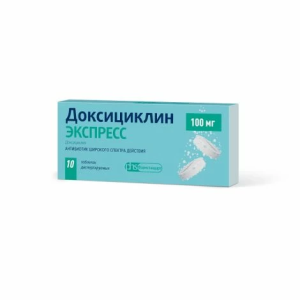 Доксициклин Экспресс таб дисперг 100мг №10 Купить Доксициклин Экспресс таб дисперг 100мг №10