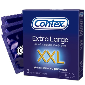 Contex Extra Large презервативы увеличенного размера 3 шт. Купить Contex Extra Large презервативы увеличенного размера 3 шт.