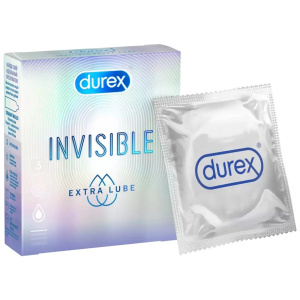 Durex Invisible Extra Lube презервативы из натурального латекса ультратонкие, 3 шт Купить Durex Invisible Extra Lube презервативы из натурального латекса ультратонкие, 3 шт