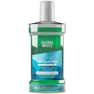 GLOBAL WHITE Ополаскиватель д/полости рта максимальная защита, 300мл Купить GLOBAL WHITE Ополаскиватель д/полости рта максимальная защита, 300мл