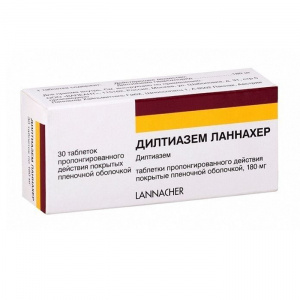 Дилтиазем Ланнахер таб ппо пролонг 180мг №30 Купить Дилтиазем Ланнахер таб ппо пролонг 180мг №30