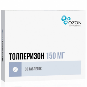 Толперизон таблетки покрытые пленочной оболочкой 150мг №30 Купить Толперизон таблетки покрытые пленочной оболочкой 150мг №30