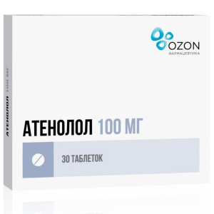 Атенолол таб ппо 100мг №30 Купить Атенолол таб ппо 100мг №30