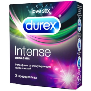 Durex Intense Orgasmic презервативы рельефные 3 шт. Купить Durex Intense Orgasmic презервативы рельефные 3 шт.