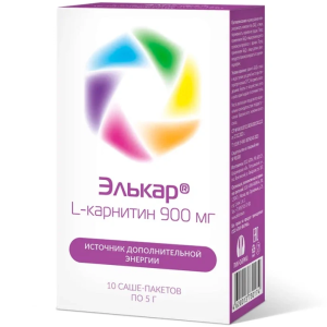 Элькар 900 мг 5 г 10 шт порошок для приготовления раствора для приема внутрь Купить Элькар 900 мг 5 г 10 шт порошок для приготовления раствора для приема внутрь