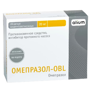 Омепразол-OBL капс кишечнораств 20мг №28 Купить  Омепразол-OBL капс кишечнораств 20мг №28