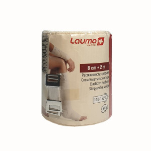 Бинт эласт Лаума 2мX8см с застежками Купить  Бинт эласт Лаума 2мX8см с застежками
