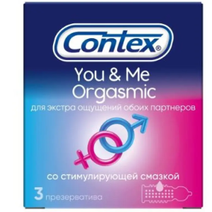Contex You&Me Orgasmic 3 шт презервативы из натурального латекса Купить Contex You&Me Orgasmic 3 шт презервативы из натурального латекса