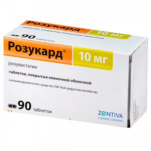 Розукард 10 мг 90 шт таблетки покрытые пленочной оболочкой Купить Розукард 10 мг 90 шт таблетки покрытые пленочной оболочкой