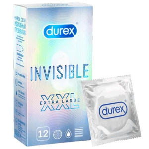 Durex Invisible XXL презервативы ультра тонкие 12 шт. Купить Durex Invisible XXL презервативы ультра тонкие 12 шт.
