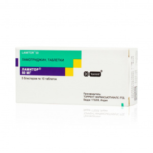Ламитор таблетки 50мг №50 Купить  Ламитор таблетки 50мг №50