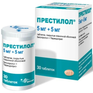 Престилол таб ппо 5мг+5мг №30 Купить  Престилол таб ппо 5мг+5мг №30