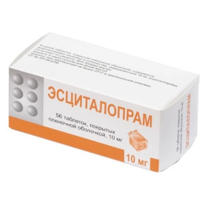 Эсциталопрам таб ппо 10мг №56 Купить Эсциталопрам таб ппо 10мг №56
