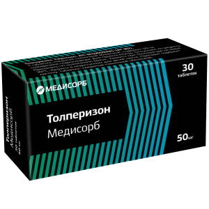 Толперизон Медисорб таб ппо 50мг №30 Купить  Толперизон Медисорб таб ппо 50мг №30