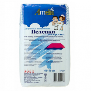 Amelia пеленки 60смX90см №5 д/взрослых Купить Amelia пеленки 60смX90см №5 д/взрослых