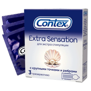 Contex Extra Sensation презервативы 3 шт. Купить Contex Extra Sensation презервативы 3 шт.