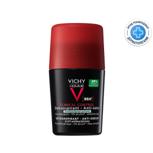 Vichy Homme Clinical Control дезодорант-антиперспирант 96 ч против избыточного потоотделения, 50мл Купить Vichy Homme Clinical Control дезодорант-антиперспирант 96 ч против избыточного потоотделения, 50мл