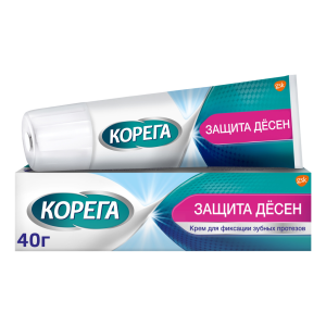 Корега крем 40 г для фиксации зубных протезов защита десен Купить Корега крем 40 г для фиксации зубных протезов защита десен
