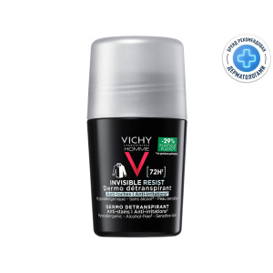 Vichy Homme Invisible Resist дезодорант-антиперсперант 72ч против пятен 50 мл Купить Vichy Homme Invisible Resist дезодорант-антиперсперант 72ч против пятен 50 мл