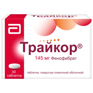 Трайкор таблетки ппо 145мг №30 Купить  Трайкор таблетки ппо 145мг №30