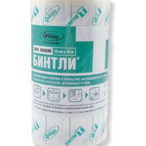 Бинт липкий Бинтли-Т 15смX15м Купить  Бинт липкий Бинтли-Т 15смX15м
