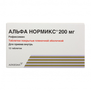 Альфа Нормикс таб ппо 200мг №12 Купить  Альфа Нормикс таб ппо 200мг №12