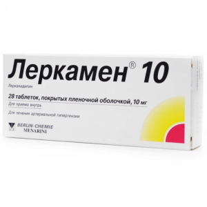 Леркамен 10 мг 28 шт таблетки покрытые пленочной оболочкой Купить Леркамен 10 мг 28 шт таблетки покрытые пленочной оболочкой