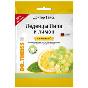 Доктор Тайсс леденцы от кашля пак 75г вит С лимон и липа Купить Доктор Тайсс леденцы от кашля пак 75г вит С лимон и липа
