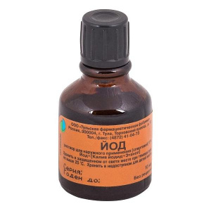 Йод раствор спирт 5% 10мл (Тульская фф) Купить  Йод раствор спирт 5% 10мл (Тульская фф)