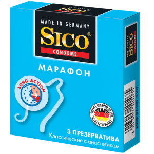 Sico Марафон презервативы классические 3 шт. Купить Sico Марафон презервативы классические 3 шт.