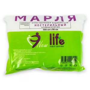 Марля мед New Life 5мX90см плотн (25-27г/м2) Купить  Марля мед New Life 5мX90см плотн (25-27г/м2)