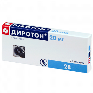 Диротон таблетки 20мг №28 Купить Диротон таблетки 20мг №28