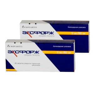 Набор 2 уп. Эксфорж 5мг+80мг 28 шт таб Купить Набор 2 уп. Эксфорж 5мг+80мг 28 шт таб