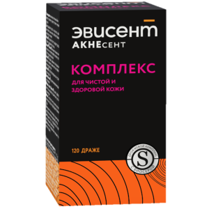 Эвисент Акнесент космплекс для чистой и здоровой кожи драже 750мг №120 Купить Эвисент Акнесент космплекс для чистой и здоровой кожи драже 750мг №120