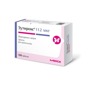 Эутирокс таблетки 112мкг №100 Купить Эутирокс таблетки 112мкг №100