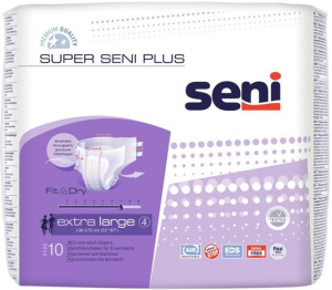Seni Super Plus 10 шт подгузники для взрослых размер XL Купить Seni Super Plus 10 шт подгузники для взрослых размер XL