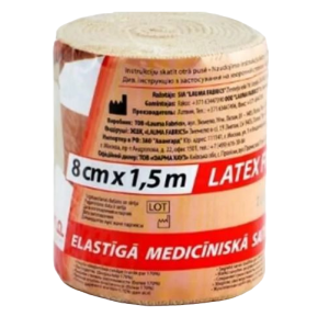 Бинт эласт Лаума 1,5мX8см с застежками Купить  Бинт эласт Лаума 1,5мX8см с застежками