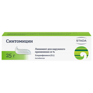 Синтомицин 10 % 25 г линимент для наружного применения Купить Синтомицин 10 % 25 г линимент для наружного применения