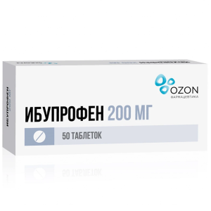 Ибупрофен таблетки ппо 200мг №50 (Озон) Купить Ибупрофен таблетки ппо 200мг №50 (Озон)