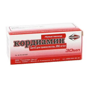 Кордиамин капли 25% 30мл (Технопарк-Центр) Купить  Кордиамин капли 25% 30мл (Технопарк-Центр)