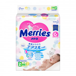 Merries подгузники р.S №82 4-8кг Купить  Merries подгузники р.S №82 4-8кг