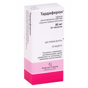 Тардиферон таб по пролонг  80мг №30 Купить  Тардиферон таб по пролонг  80мг №30