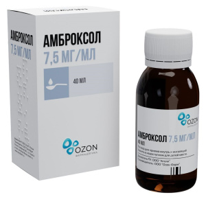 Амброксол р-р д/внутр и д/инг 7,5мг/мл фл 40мл Купить  Амброксол р-р д/внутр и д/инг 7,5мг/мл фл 40мл