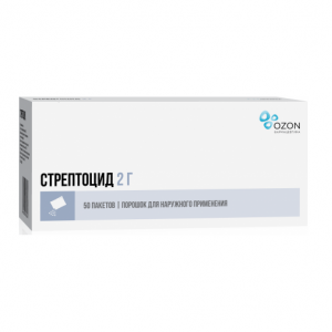 Стрептоцид пор д/наруж примен 2г №50 Купить Стрептоцид пор д/наруж примен 2г №50