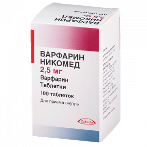 Варфарин Никомед таблетки 2,5мг №100 Купить  Варфарин Никомед таблетки 2,5мг №100
