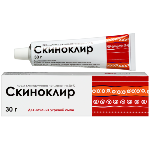 Скиноклир 20 % 30 г крем для наружного применения Купить Скиноклир 20 % 30 г крем для наружного применения